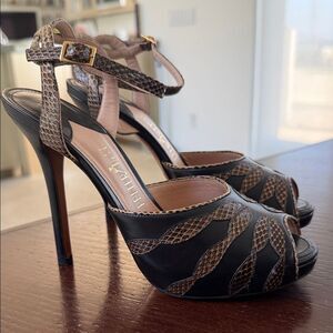 Palter Deliso retro vintage Peep-Toe Heels 37